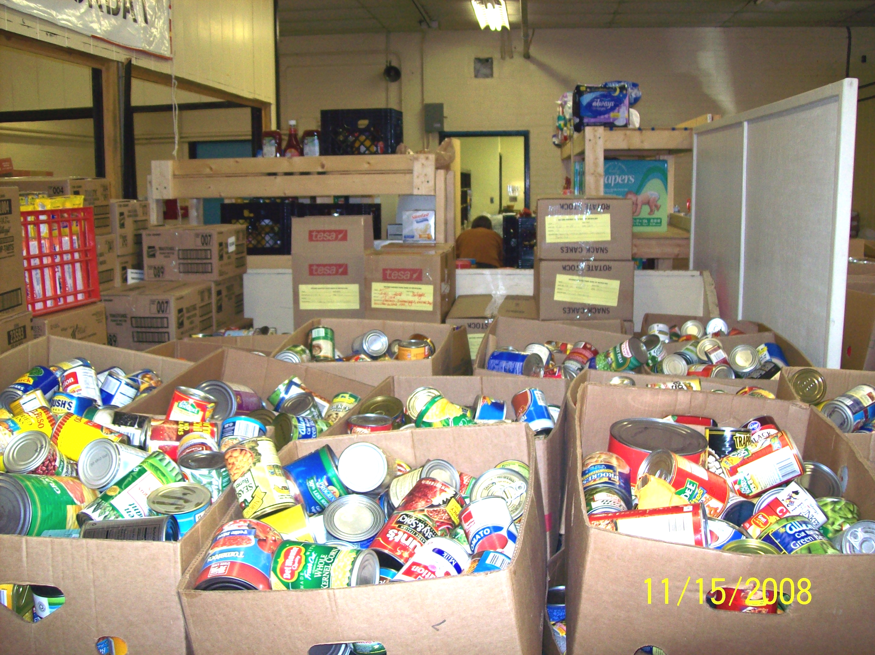 Boxes of Canned Good At FMCC